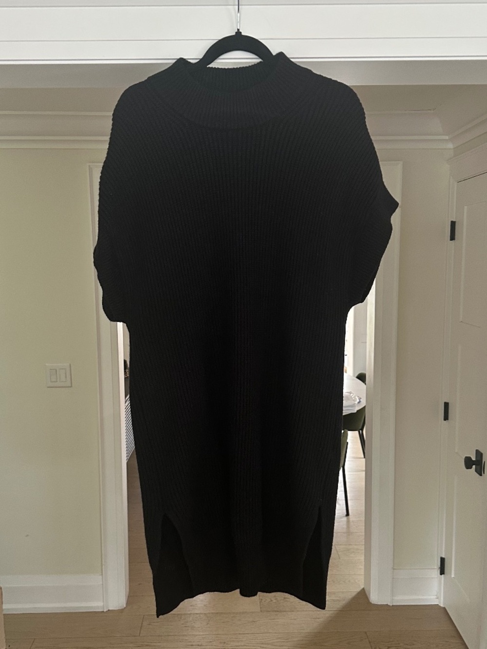 NWT - JUST FEMALE Sophie Black Chunky Rib Knit Sweater Tunic / Dress - Size L